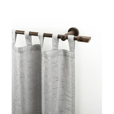 Gardinenstange GARESA "PILA", braun (nussbaum), L:260cm Ø:20mm, Holzwerkstoff, Gardinenstangen, Vorhanggarnitur, verlängerbar, Knopf mit Ausschnitt, ohne Ringe Image