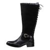 Weitschaftstiefel SHEEGO BY JOE BROWNS, Damen, Gr. 43, schwarz, Leder, Schuhe