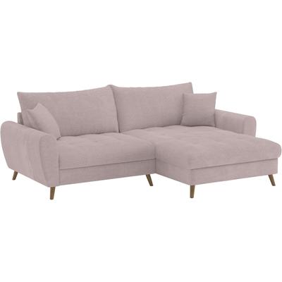 Ecksofa MR. COUCH "Blackburn II L-Form", rosa (stripes 8626 flamingo), B:246cm H:71cm T:170cm, Stripes (92% Polyester / 8% Nylon), Sofas, Wahlweise mit Kaltschaumpolsterung bis 140 kg belastbar Image