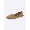 Slipper ANDREA CONTI, Damen, Gr. 42, braun (camel), Leder, Rindsleder, Veloursleder, modisch, Schuhe