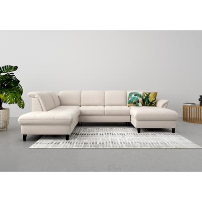 Wohnlandschaft SIT & MORE "Maggiore U-Form", grau (elefant), B:312cm T:224cm, 95% Polyester, 5% Polyamid, Sofas, wahlweise mit Kopfteilverstellung, Bettfunktion und Stauraum Image