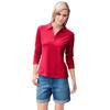 Poloshirt "Poloshirt", Damen, Gr. 48, rot, 95% Baumwolle, 5% Elasthan, B.C. BEST CONNECTIONS BY HEINE, unifarben, Langarm, Shirts