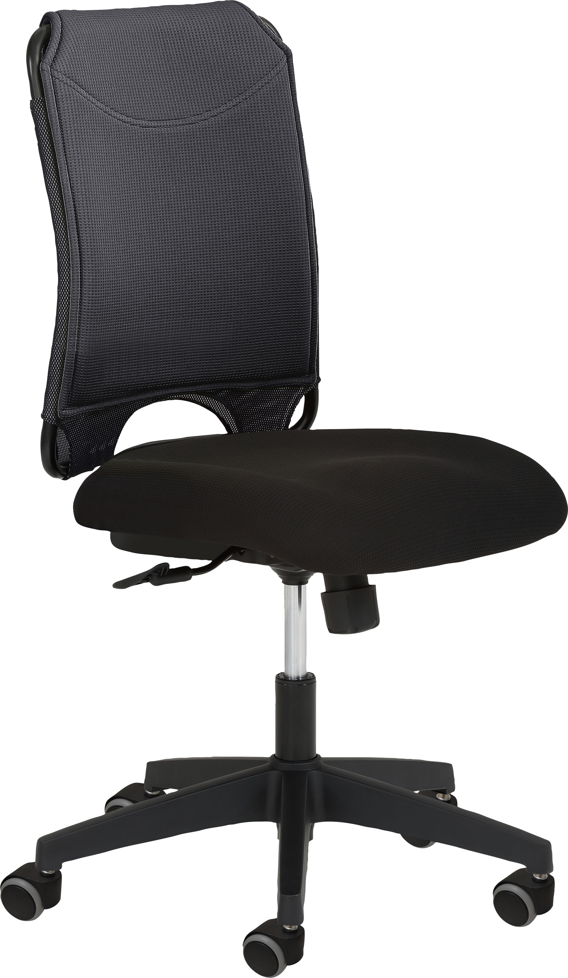 Drehstuhl MAYER SITZMÖBEL "2333", schwarz (schwarz, schwarz), B:64cm H:98cm T:64cm, Stühle, Drehstuhl