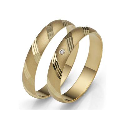 Trauring FIRETTI "Schmuck Geschenk Gold 375 Hochzeit Ehering "LIEBE" Gr. 68, gold (gelbgoldfarben), Fingerringe, 68, ohne Brillant, Gelbgold 585, 4,0mm, Made in Germany, wahlweise mit oder ohne Brillanten Image