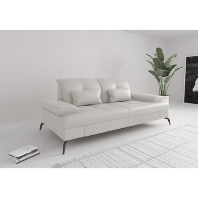 2,5-Sitzer SIT & MORE "Amica, inkl. Sitztiefenverstellung und Armteilverstellung", weiß (reinweiß), B:202cm H:90cm T:122cm, Sofas, wahlweise mit Kopfteilverstellung und Bettfunktion Image