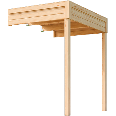 Gartenhaus-Anbaudach WEKA "für die Gartenhäuser der Serie "Batu", beige (naturbelassen), B:150cm H:222,3cm T:207,4cm, Gartenhaus-Anbaudächer, in verschiedenen Farben Image