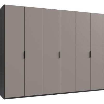 Kleiderschrank WIMEX "Oxford by fresh to go, in 3 Breiten, Made in Germany", grau (grafit, saharagrau), B:300cm H:236cm T:58cm, Spanplatte, Schränke, mit hochwertigen Falttüren für den perfekten Überblick Image