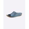 Pantolette ANDREA CONTI, Damen, Gr. 42, blau (jeansblau), Glattleder, modisch, Schuhe