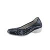 Ballerina CLASSIC, Damen, Gr. 42, blau (dunkelblau), Glattleder, modisch, Schuhe