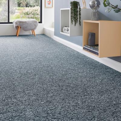 Teppichboden ANDIAMO "Matz, Schlinge, Made in Belgium", grau (anthrazit), B:500cm H:6mm L:450cm, Kunstfaser, Teppiche, meliert, Breite 400 cm oder 500 cm, strapazierfähig & pflegeleicht Image