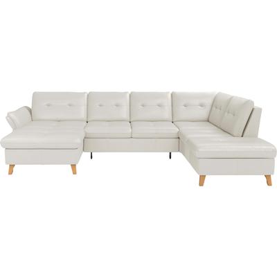 Wohnlandschaft SIT & MORE "Göteborg", weiß (reinweiß), B:327cm H:90cm T:226cm, Sofas, inkl. Sitztiefenverstellung, wahlweise mit Bettfunktion & Bettkasten Image