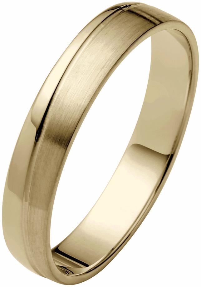 Trauring FIRETTI "Schmuck Geschenk Gold 375 Hochzeit Ehering "LIEBE" Gr. 20, gold (gelbgoldfarben), Fingerringe, 20, ohne Brillanten, Gelbgold 585, 4mm, Made in Germany, wahlweise mit oder ohne Brillanten Image
