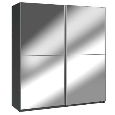 Schwebetürenschrank WIMEX "Queen", grau (graphitfarben), B:135cm H:198cm T:65cm, Schränke Image