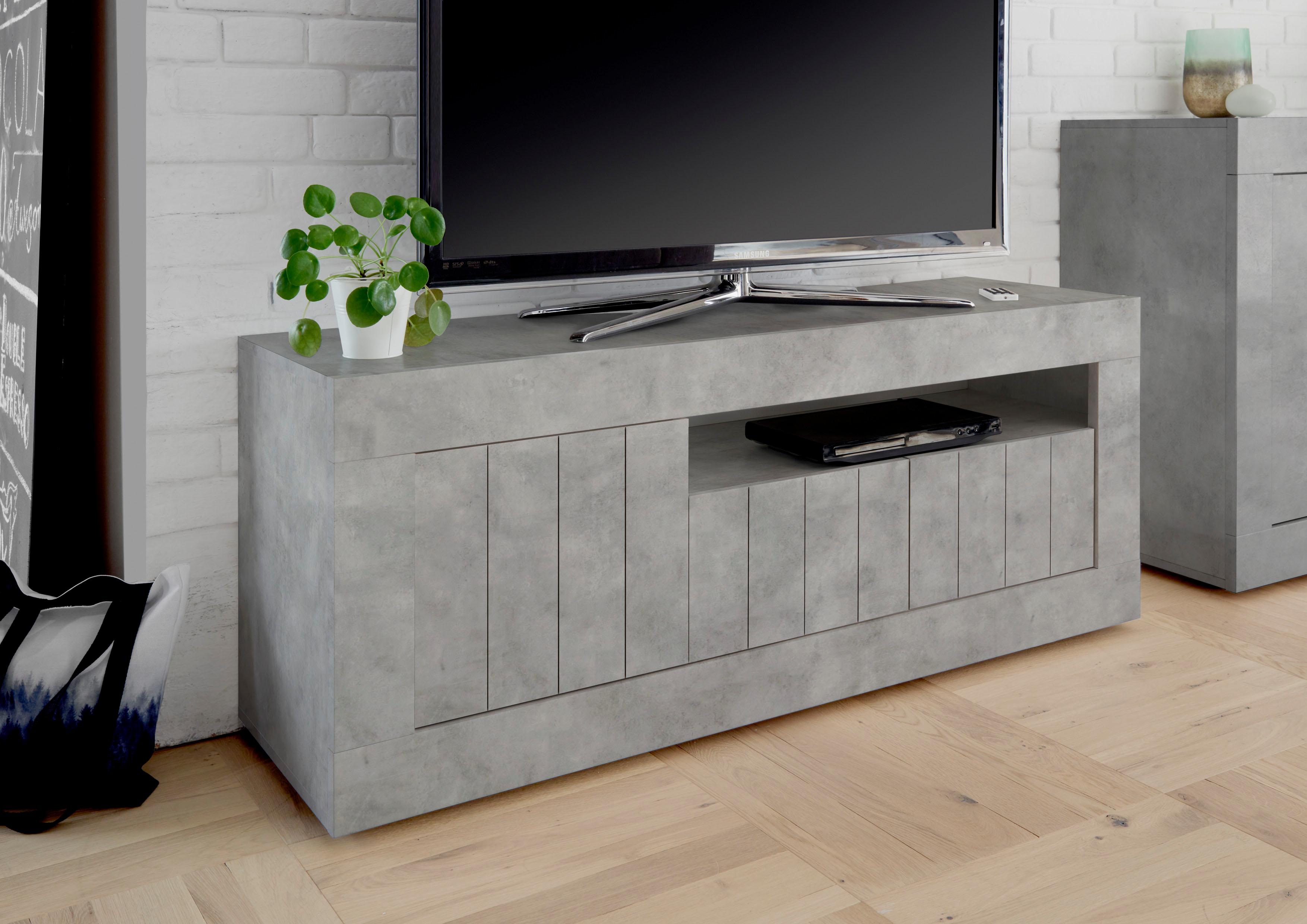 Lowboard INOSIGN "Urbino", grau (beton), Sideboards, Lowboard, Breite 138 cm