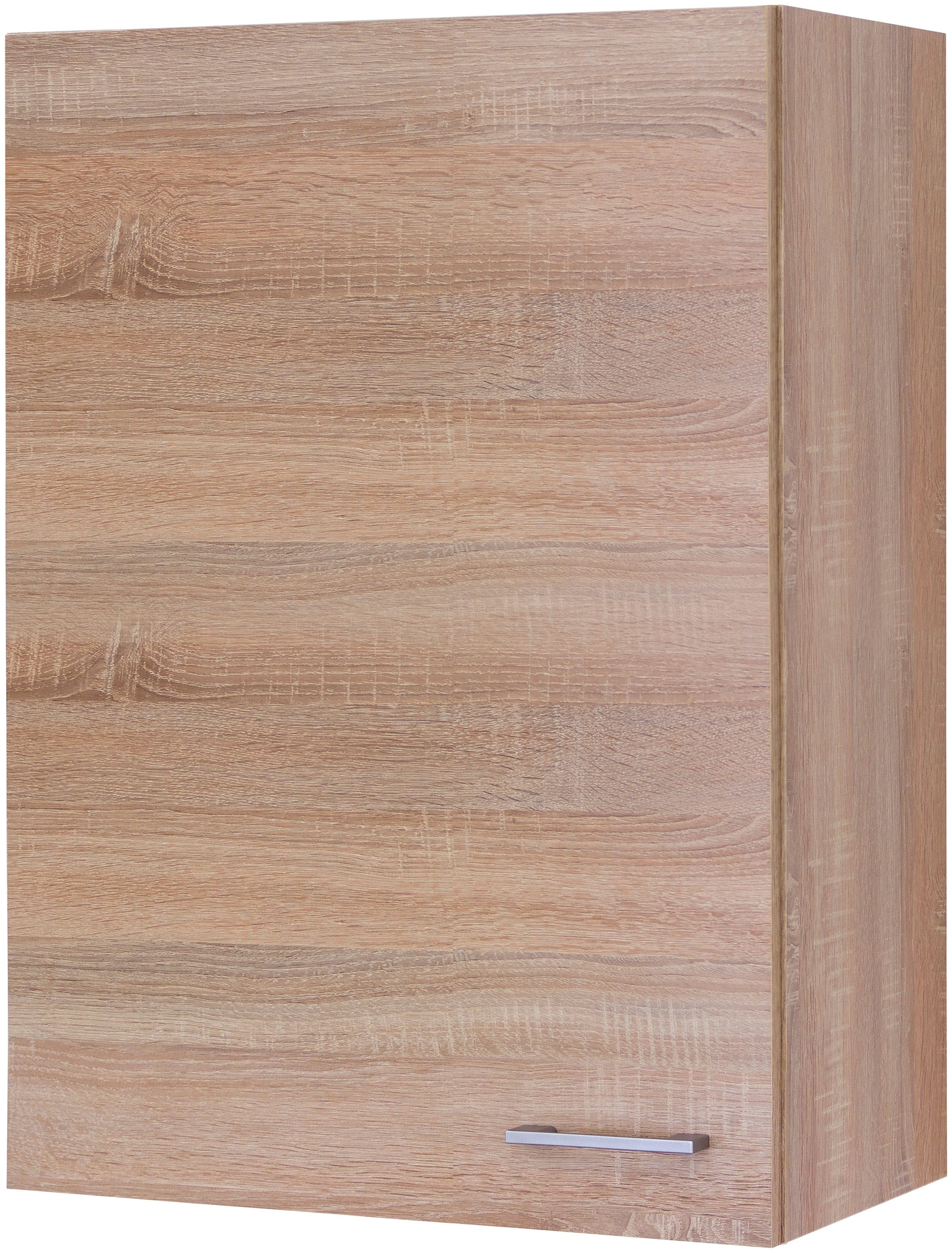 Hängeschrank FLEX-WELL "Samoa", braun (weiß, sonoma eiche), B:60cm H:89cm T:32cm, Spanplatte, Schränke, (B x H x T) 60 x 89 x 32 cm Image