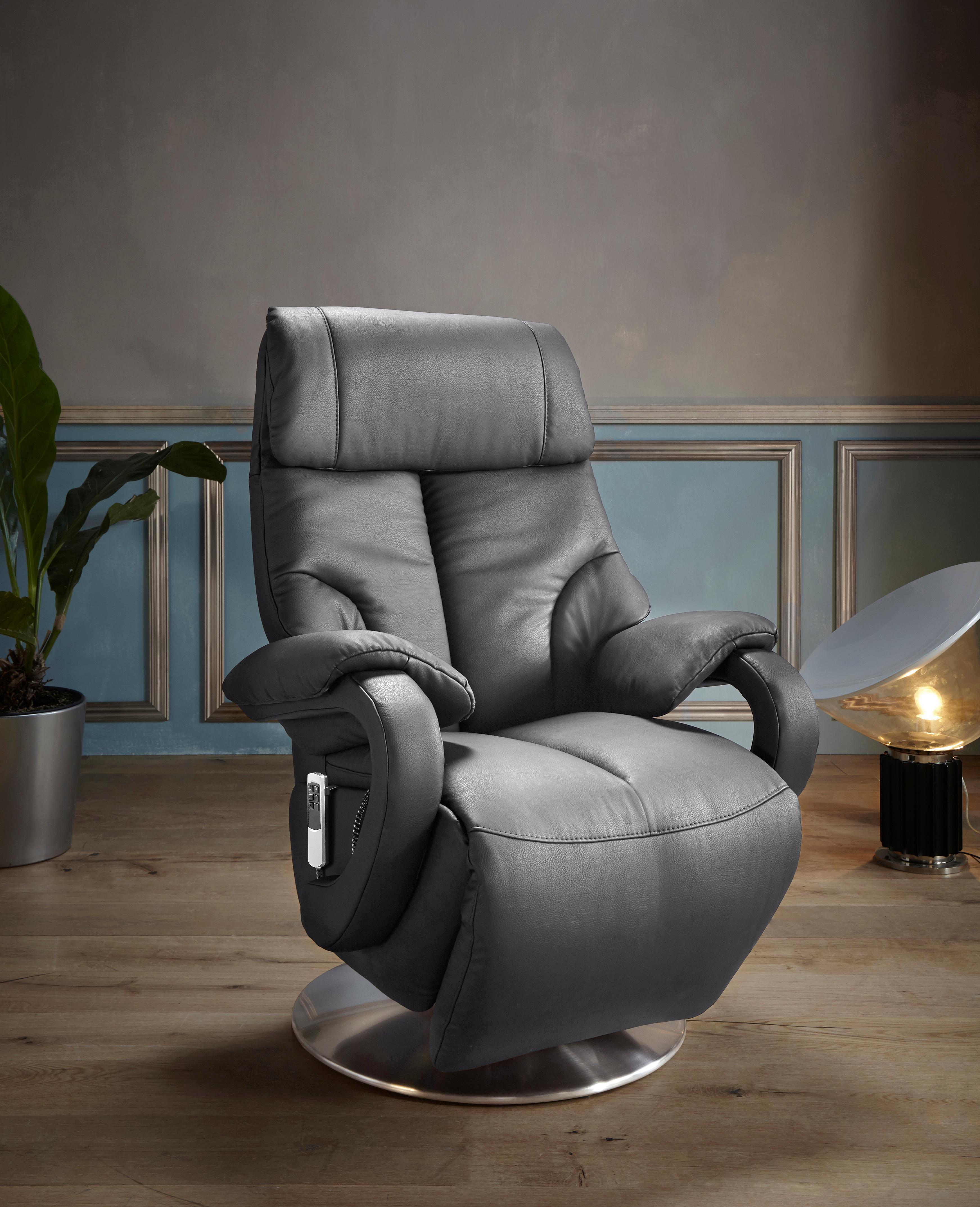 TV-Sessel SIT & MORE "Invito", grau (anthrazit), B:80cm H:115cm T:80cm, Luxus-Microfaser (100% Polyester);Luxus-Kunstleder;NaturLEDER (echtes Rindsleder), Sessel, in Größe L, wahlweise mit Motor und Aufstehhilfe Image
