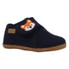 Hausschuh RICHTER "Filzi WMS: Mittel", Kinder, Gr. 27, blau (dunkelblau, fuchs), Filz, kontrastfarbene Details, klassisch, Schuhe, Klettschuh, Winterschuh mit Weiten-Meßsystem