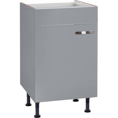 Spülenschrank KOCHSTATION "KS-Cara", grau (basaltgrau, basaltgrau), B:50cm H:87cm T:58,4cm, Schränke, Breite 50 cm Image