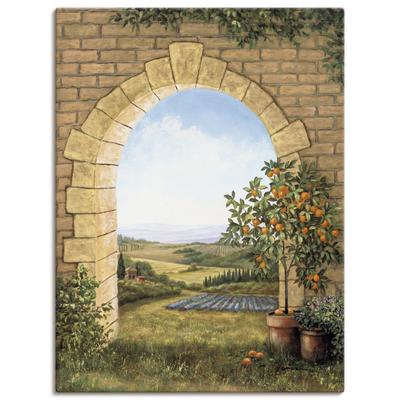Wandbild ARTLAND "Orangenbaum vor dem Torbogen", braun (farbe bild(er): braun), B:60cm H:80cm, Bilder, als Alubild, Outdoorbild, Leinwandbild, Poster, Wandaufkleber Image