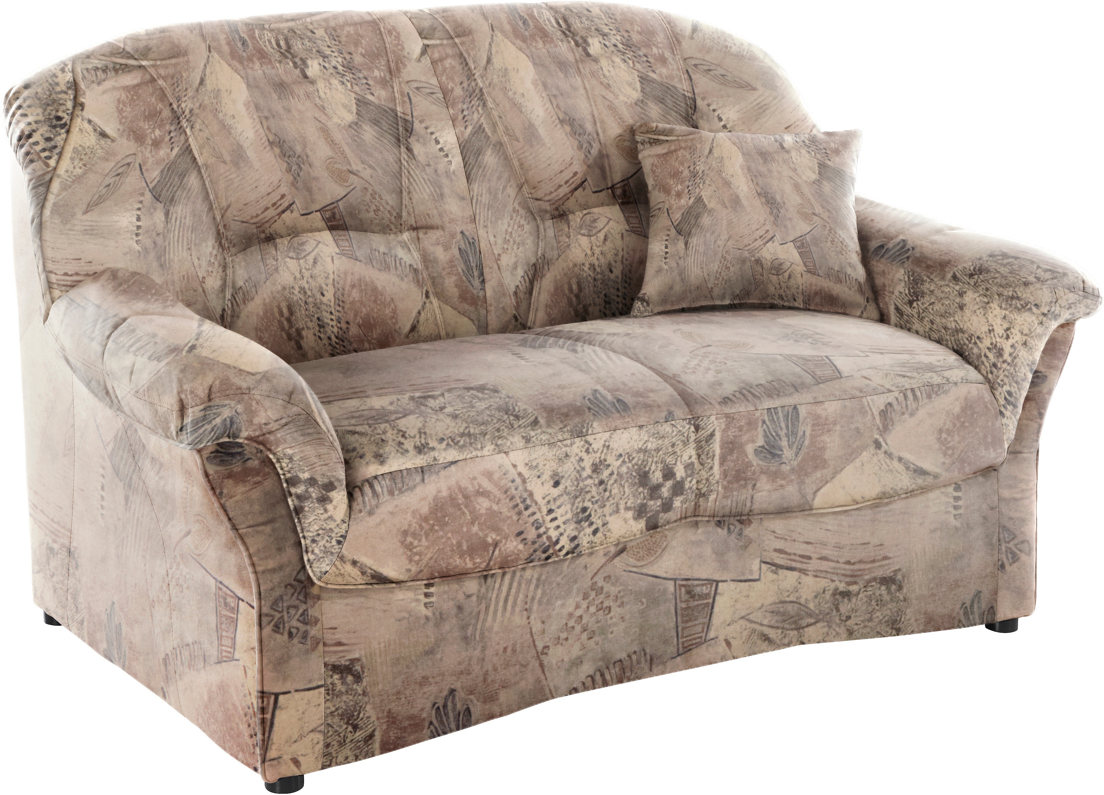 2-Sitzer DOMO COLLECTION "Bahia Couch, B/T: 153/92 cm, belastbar bis 140kg/ Sitz, mit Federkern", braun, Sofas, B/H/T: 153cm x 91cm x 92cm, Luxus-Microfaser, Belastbarkeitmaximal 140 kg,mit Federkern, Luxus-Microfaser (100% Polyester), mit...