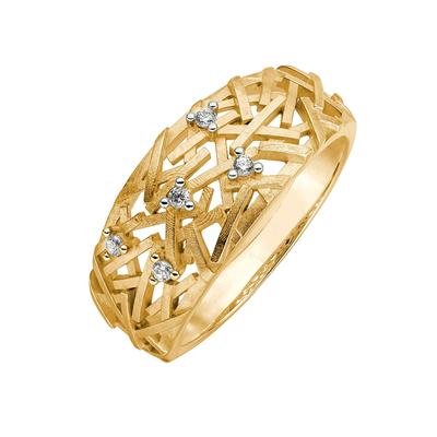 Fingerring LADY Gr. 17, gold (gelbgold 375), Fingerringe, Damen, 17, Metall-Gold, Metall, Gold Image