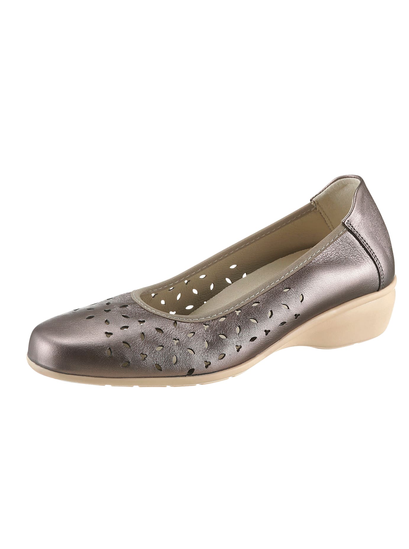 Ballerina CLASSIC, Damen, Gr. 37, braun (bronzefarben), Glattleder, Schuhe Ballerina