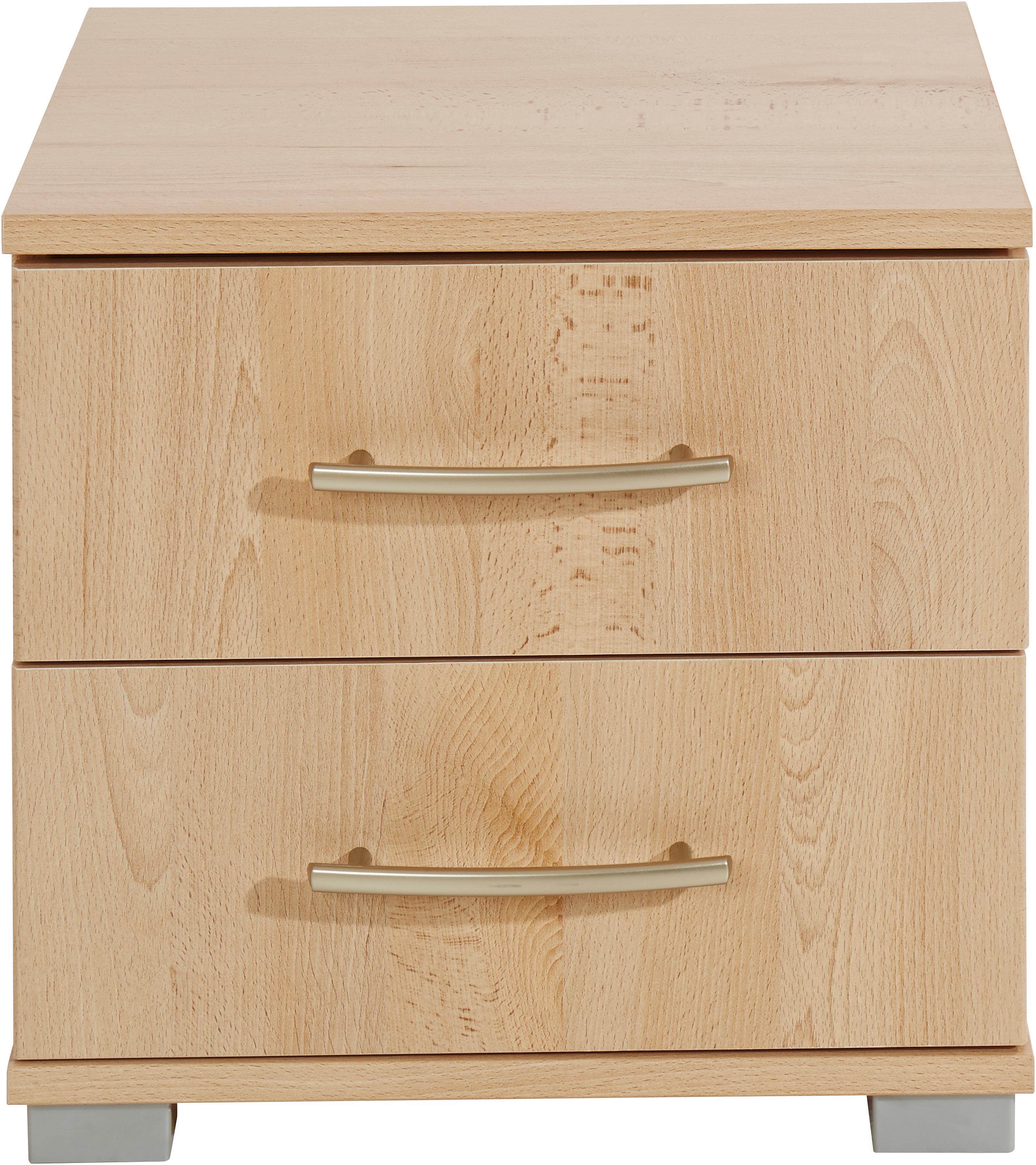 Nachtkonsole PRIESS "Husum Nachtkonsole in premium Qualität Schlafzimmer Schrank", braun (livornobuchefarben), B:41cm H:37cm T:38cm, Holzwerkstoff, Sideboards, Nachtkonsole, mit 2 Schubkästen Nachtschrank Beistellschrank Nachtschränkchen