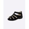 Sandalette WALDLÄUFER, Damen, Gr. 4,5, schwarz, Nubukleder, Schuhe