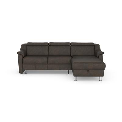 Ecksofa SIT & MORE "Freetown L-Form", braun, B:257cm H:84cm T:166cm, Sofas, inklusive Kopfteilverstellung und komfortablem Federkern Image