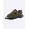 Sandale JOMOS, Herren, Gr. 42, grün (khaki), Mesh, Veloursleder, Leder, sportlich, Schuhe