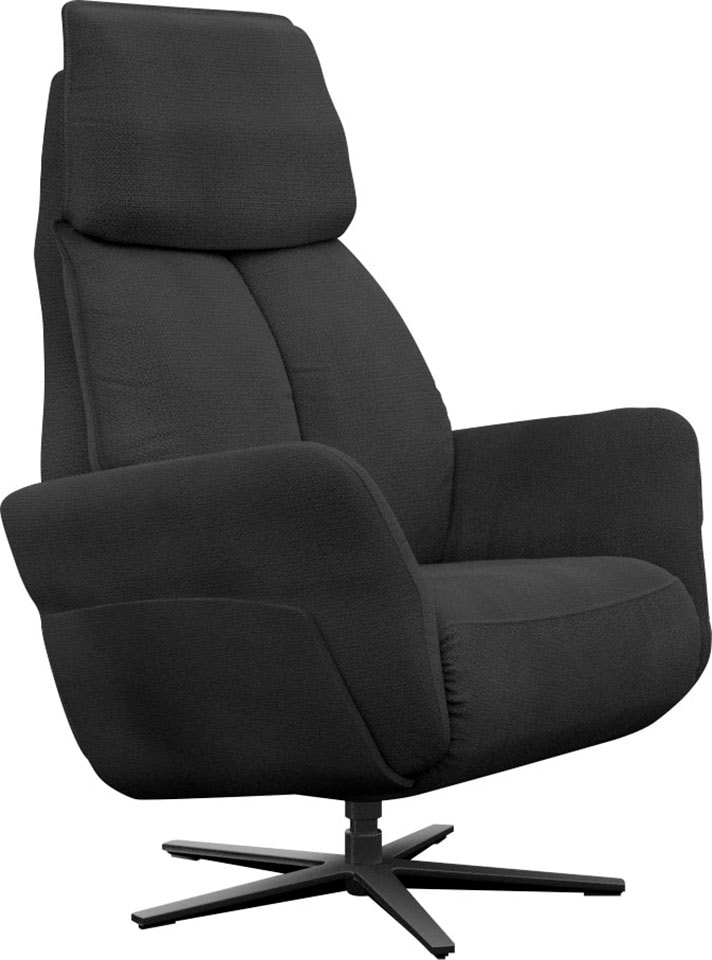 Relaxsessel ALINA "Thimo", schwarz (schwarz xbo 10), B:84cm H:117cm T:90cm, Struktur fein XBO (100% Polyester), Sessel, Relaxsessel, in Größe L, Liegefläche 185cm, verstellbar, optional mit Aufstehhilfe