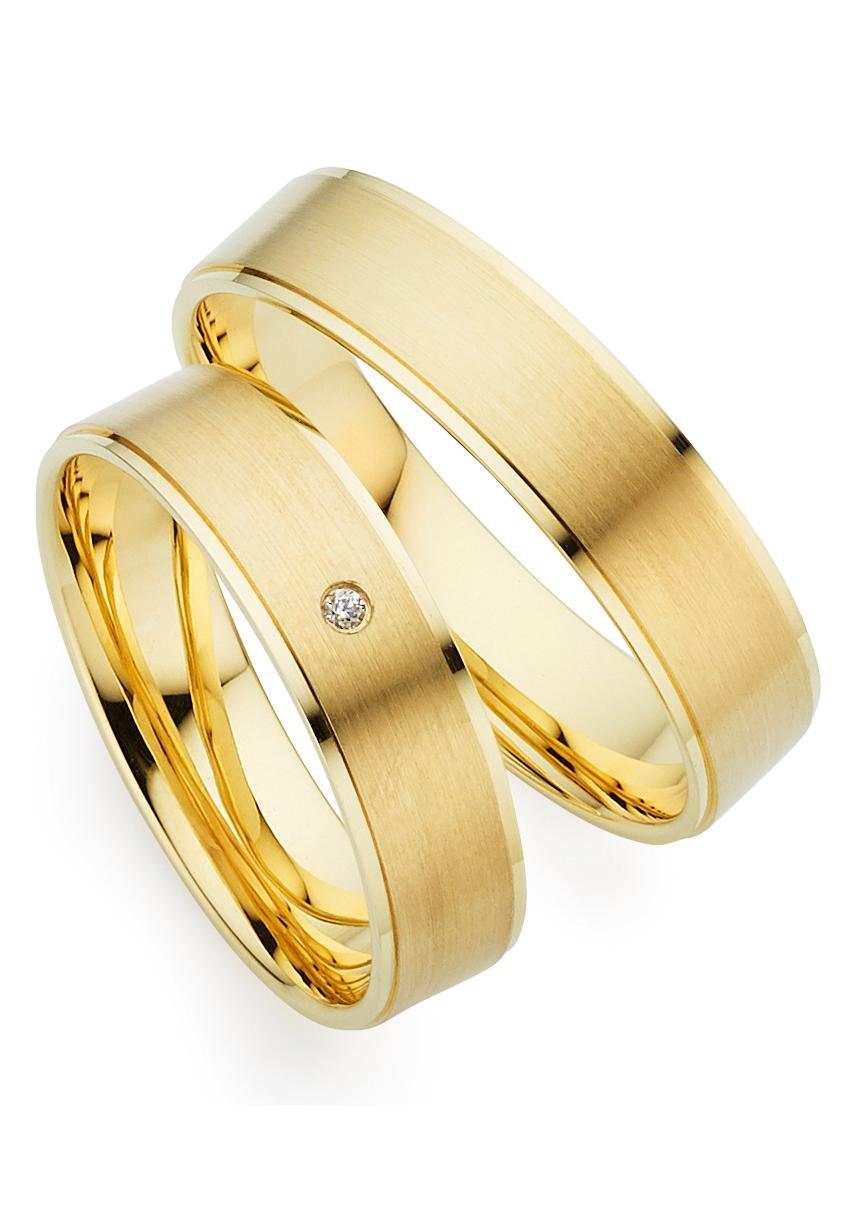 Trauring PHÖNIX "Schmuck Geschenk Gold 333 Trauring Ehering LIEBE versch. Varianten" Gr. 68, gold (gelbgoldfarben), Fingerringe, 68, ohne Brillant, Gelbgold 333, 5mm, Made in Germany, wahlweise mit oder ohne Brillant Image