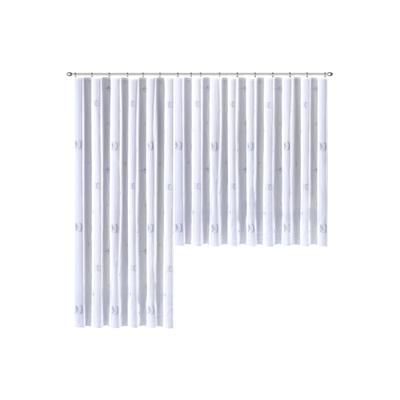 Gardine WECKBRODT "Lasa", blau (blau, naturfarben), B:1050cm H:160cm, Voile, Polyester, Gardinen, Voile, bedruckt, Allover, halbtransparent, Bleiband, nach Maß, Store Image