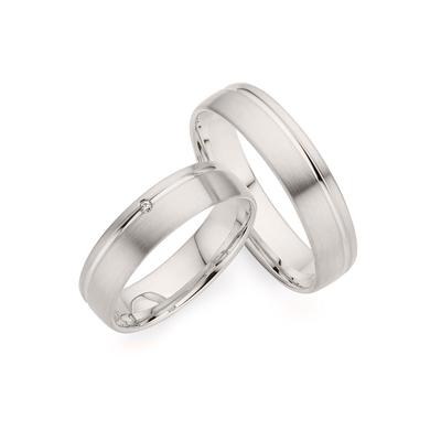 Trauring PHÖNIX "Schmuck Geschenk Silber 925 Trauring Ehering LIEBE versch. Varianten" Gr. 64, silber (silberfarben), Fingerringe, Damen, 64, ohne Brillanten, Silber 925 (Sterlingsilber), 5mm, Made in Germany - wahlweise mit oder ohne Brillanten Image