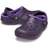 Clog CROCS "Classic Lined", Damen, Gr. 36, schwarz iris, casual, Schuhe, Pantolette, Hausschuh, Winterschuh mit Warmfutter