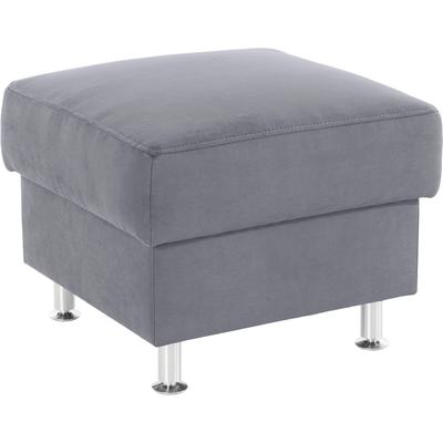 Hocker PLACES OF STYLE "Cardoso", grau, B:58cm H:47cm T:58cm, Struktur imprägniert (100% Polyester), Luxus-Microfaser ALTARA NUBUCK (100% Polyester), Struktur (52% Polyester, 35% Polyacryl, 13% Baumwolle), Luxus-Microfaser weich (90% Polyester, 10%... Image
