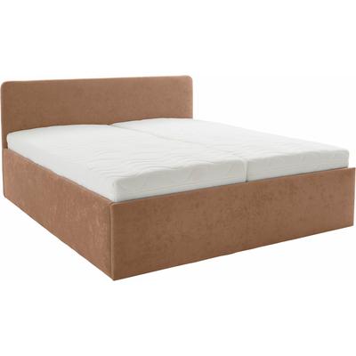 Polsterbett "Davos", OTTOs Choice Topseller", braun, B:165cm H:98cm L:210cm, Bezug Bett: Microfaser (100% Polyester), Bonnell-Federkernmatratze: 51% Polypropylen, 39% Polyester und 10% Baumwolle, Kaltschaummatratze: 100% Polyester, Bezug abnehm-... Image