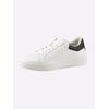 Sneaker HEINE, Damen, Gr. 42, blau (weiß, marine), Leder, Rindsleder, Rindsleder, modisch, Schuhe