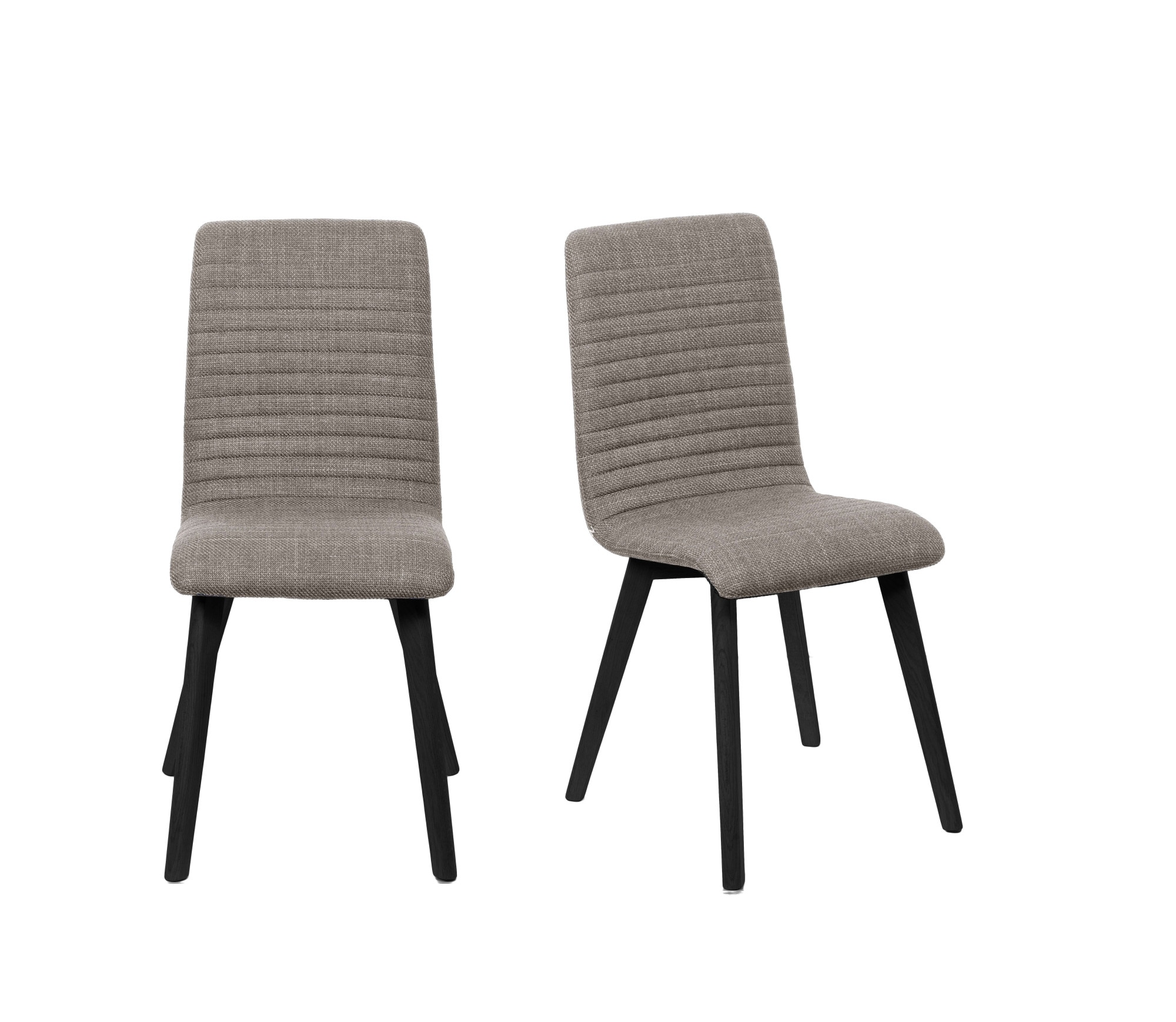 4-Fußstuhl HOME AFFAIRE "Arosa Esszimmerstuhl, Polsterstuhl, Küchenstuhl, Speisestuhl, Essstuhl", braun (hellbraun, schwarz), B:49,5cm H:90,5cm T:58cm, Massivholz, Polyester, Sperrholz, Stühle, 2er-Set, Beine aus Massivholz Eiche oder Buche, mit...