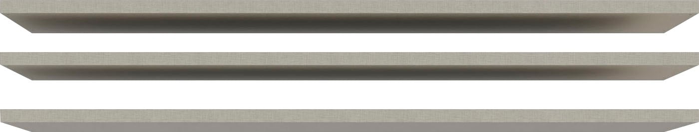 Einlegeboden FORTE, grau (grau textilnachbildung), B:117,1cm H:2,2cm T:42cm, Spanplatte, Einlegeböden, 3 tlg. Set, Breite 117 cm