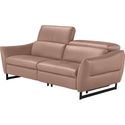2,5-Sitzer EGOITALIANO "Dafne, elegantes Designsofa mit hohem Sitzkomfort", rosa (millenium rose), B:208cm H:97cm T:108cm, Leder u00bbBULLu00ab (echtes Rindsleder). Geschliffenes, pigmentiertes und behandeltes Rindsleder mit einer Dicke von 1, 3-1,... Image