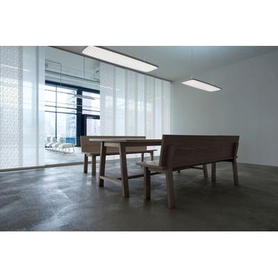 Gardinenschiene GARESA "Flächenvorhangschiene SMART", grau (aluminiumfarben), L:290cm, Kunststoff, Aluminium, Gardinenstangen, Aluminiumschiene für Vorhänge mit Gleiter, verlängerbar, Wand Image