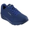 Sneaker SKECHERS "Uno - Stand on Air", Herren, Gr. 44, blau (dunkelblau), Lederimitat, sportlich, Schuhe, Freizeitschuh, Halbschuh, Schnürschuh mit Air-Cooled Memory Foam, Topseller
