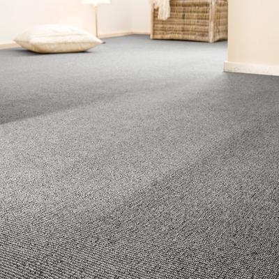 Teppichboden ANDIAMO "Bruce, Schlinge", grau, B:400cm H:4mm L:50cm, Kunstfaser, Teppiche, meliert. Breite 400 cm, Wohnzimmer, strapazierfähig & robust Image