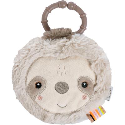 Greifspielzeug FEHN "Lazy, Crazy & Pink, Stoffbuch Faultier", grau (grau, beige), Greifspielzeug, KinderB:13cm H:2,3cm L:14cm, Plüsch, Softvelour, Nicki, B:13cm H:2,3cm L:14cm Image