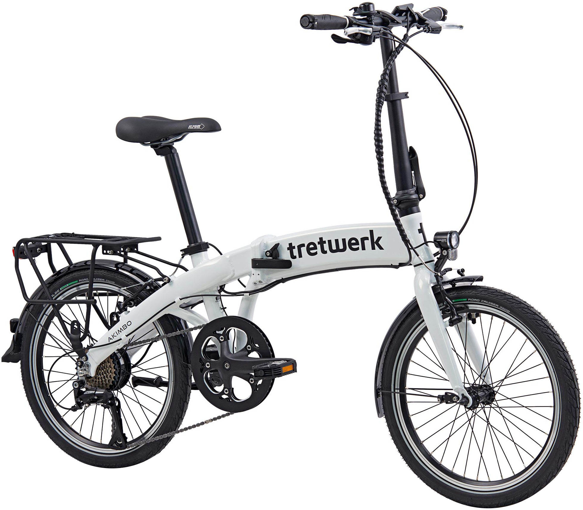 E-Bike TRETWERK "Akimbo" Gr. 32, weiß, Elektrofahrräder, 32cm, 20 Zoll (50,80cm), Pedelec, Elektrofahrrad für Damen u. Herren, Topseller Image