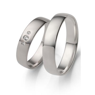 Trauring FIRETTI "Schmuck Geschenk Hochzeit Ehering "LIEBE" Gr. 55, silber (silberfarben, kristallweiß), Fingerringe, 55,mit Zirkonia, Silber 925 (Sterlingsilber), 5mm, Made in Germany - wahlweise mit oder ohne Zirkonia (synth.) Image