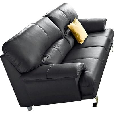3-Sitzer TRENDMANUFAKTUR "Cecilia, in italienischem Design, bequem", schwarz, B:200cm H:87cm T:90cm, Microfaser PRIMABELLE (100% Polyester), NaturLEDER (echtes Rindsleder) in Sitz und Rücken. Korpus in passendem Kunstleder SOFTLUX bezogen,... Image