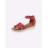 Sandalette CASUAL LOOKS, Damen, Gr. 40, rot, Glattleder, feminin, Schuhe