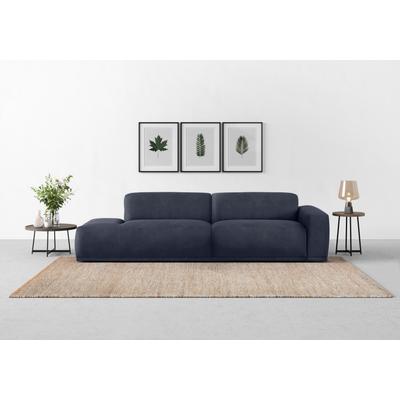 Big-Sofa TRENDMANUFAKTUR "Braga, mit hochwertigem Kaltschaum, Megasofa, in Cord erhältlich", blau (nachtblau), B:277cm H:72cm T:107cm, 100% Polyester, Sofas, modernes Big-Sofa, Couch mit hohem Sitzkomfort, 277/72/107 cm (B/H/T)